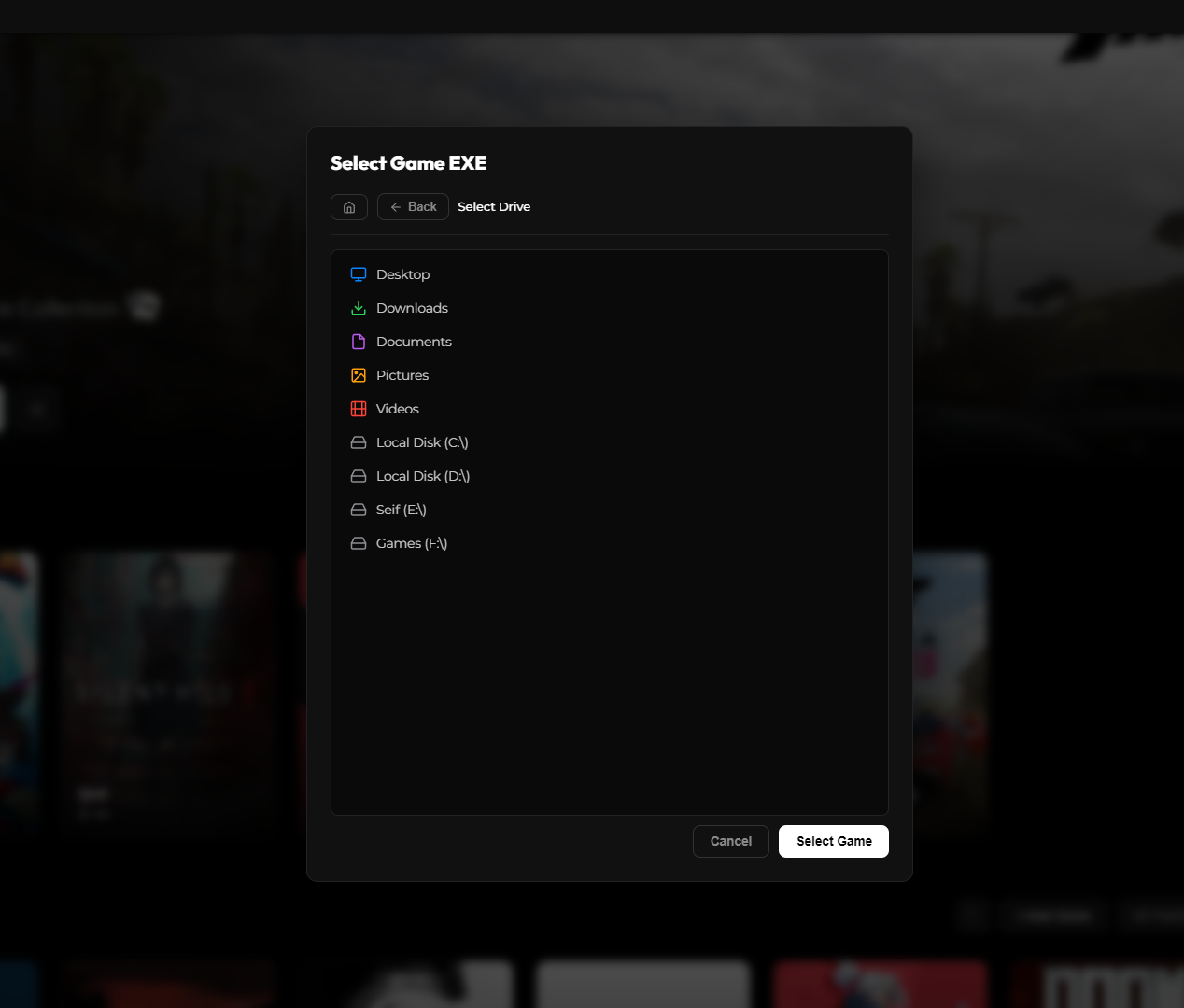 Add Custom Game Interface
